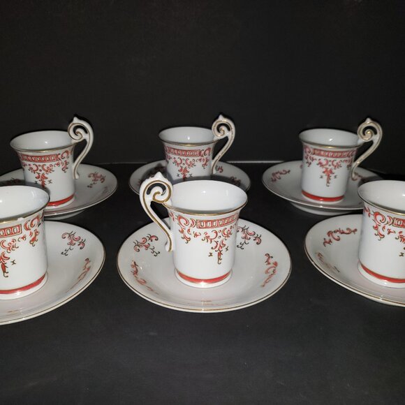 Vintage Renaissance Demitasse Set 6 - 12 pieces